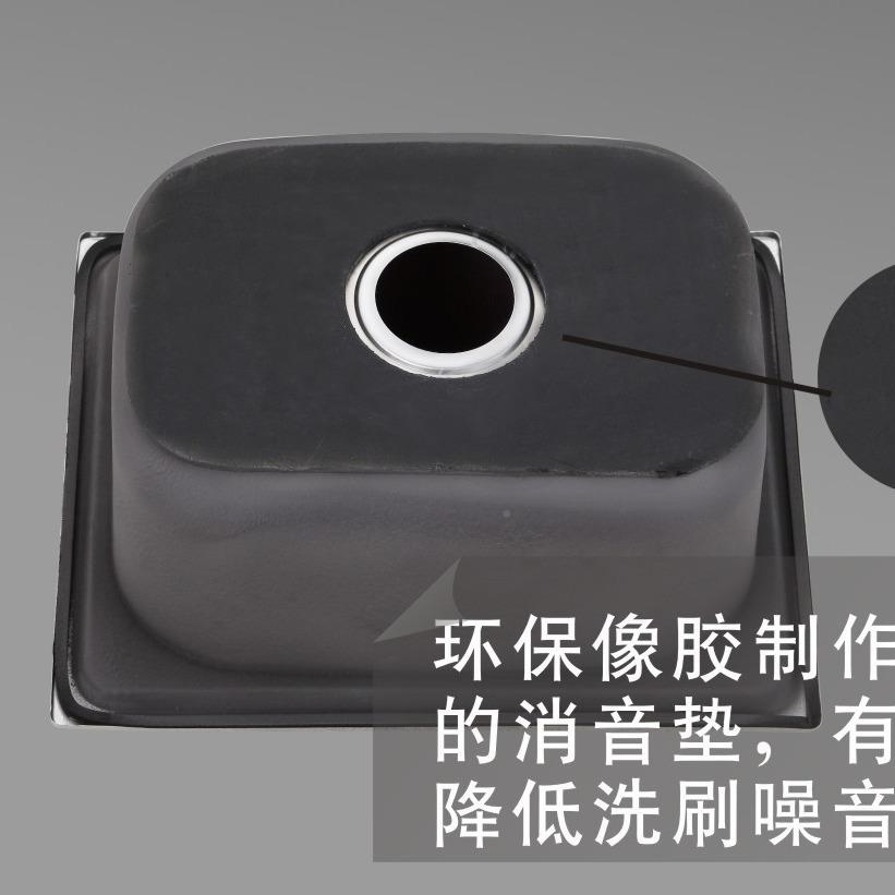 箭?牌家用单洗槽厨房单盆一洗体拉丝不304锈钢碗盆小尺寸箭牌AL67