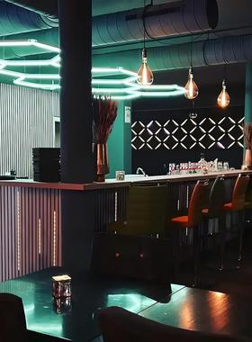 DHK防水rg绚彩洗车吧灯汽车4S店宽压工位酒七bled氛围彩蜂窝灯