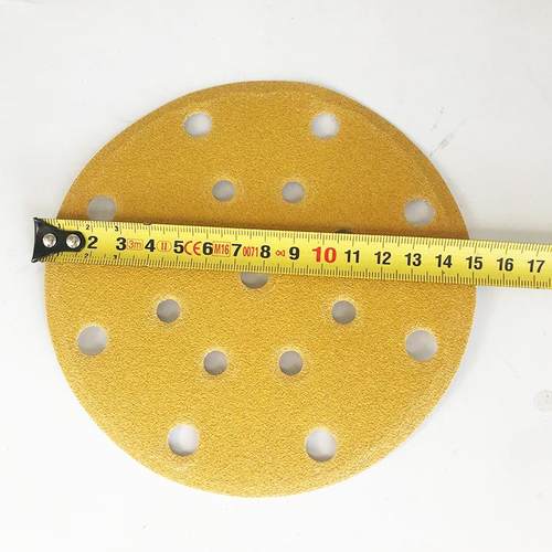 6寸1孔大美汽车磨砂纸植绒形盘砂715圆0mm黄砂专用干115050mm