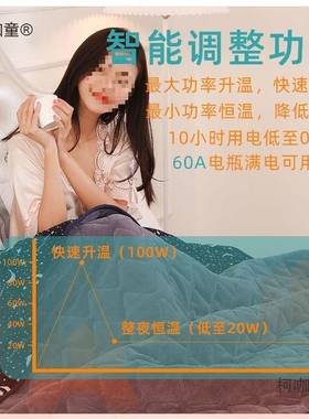 车载户电热毯单人12V车BDY用24大货家车双人房车外露V营用汽车麦