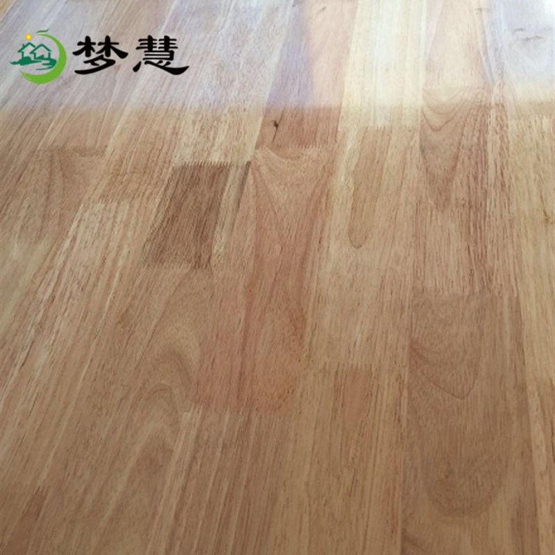 梦慧 18mm免漆橡胶木集成材实木拼接板插接板橡木uv免漆指接板材