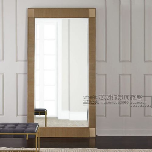 欧式软装全身镜穿衣镜落地镜衣帽间靠墙镜子卧室壁挂镜子定制镜