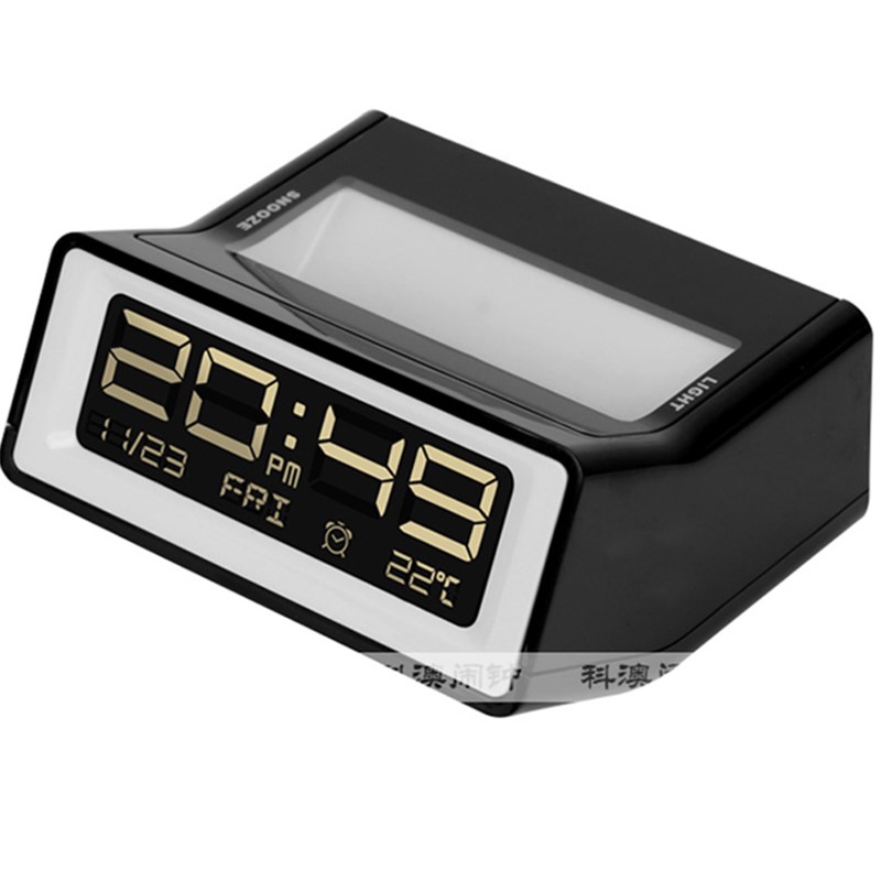 科澳 简约时尚创意床头个性贪睡 迷你闹钟电子钟LCD钟 桌面电子钟