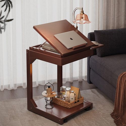 沙发边几可移动床边桌子客厅带轮实木侧边柜家用小户型中古小茶几