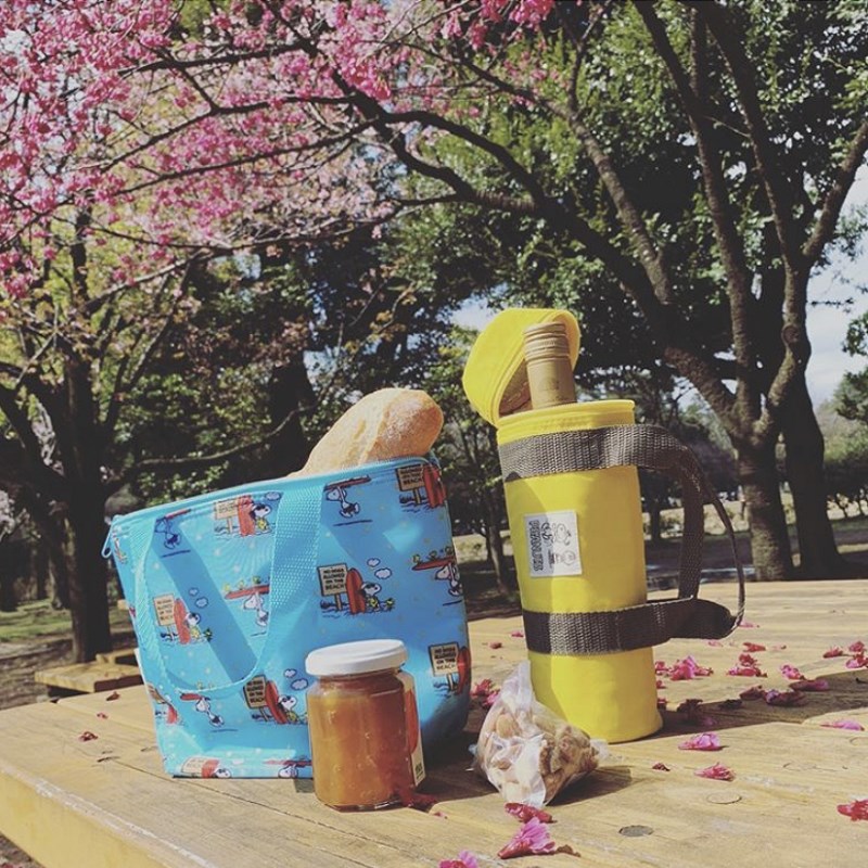 杂志款 增刊 可爱卡通拉链饭盒袋保温包便当包 水杯 两件组