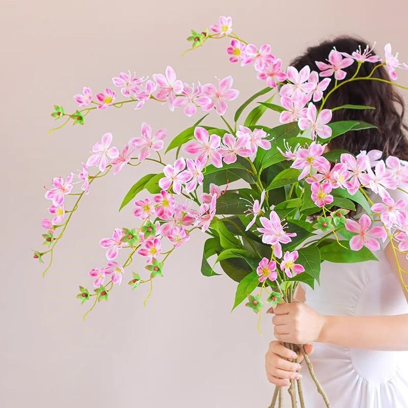 垂丝茉莉仿真花假花客厅桌面插瓶花卉样板房民宿婚礼造景摆件装饰