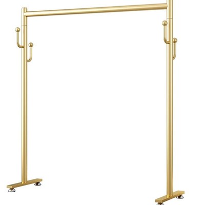 晾衣架室内家用结实床尾奶油风挂衣架落地卧室外防风凉衣架支撑杆