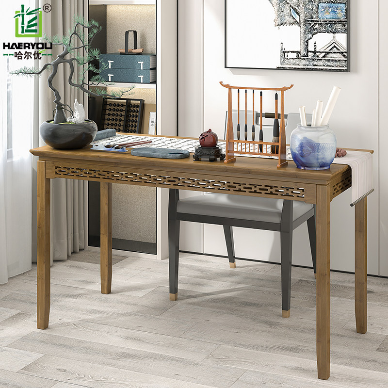 书桌简约卧室家用简易学生桌子台式电脑桌学习小办公桌实木写字台