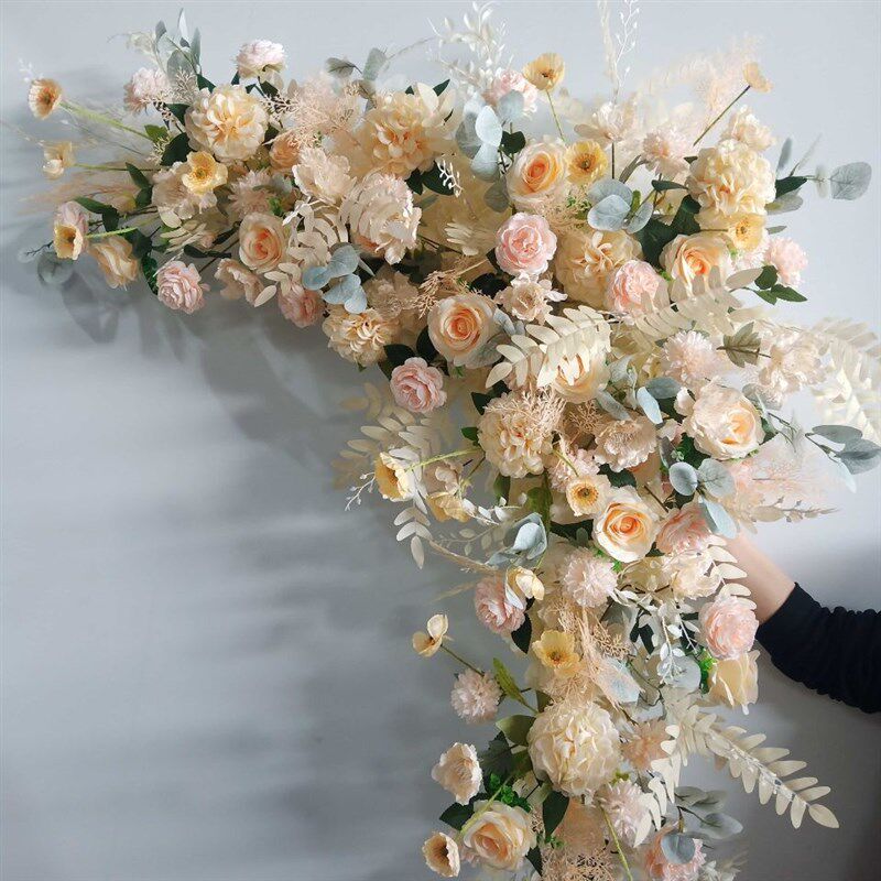 婚庆仿真绢花拐角装饰婚礼现场布置道具包角仿真绢花