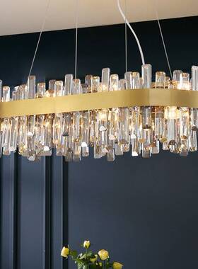 水晶吊灯LED简约家居样板间客厅创意个性设计房间餐厅灯轻奢