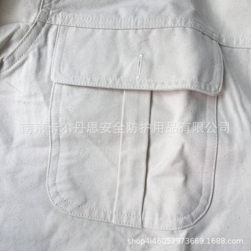 全棉电焊服白色纯棉焊工服 防烫防火服 耐磨隔热服 电焊工作服
