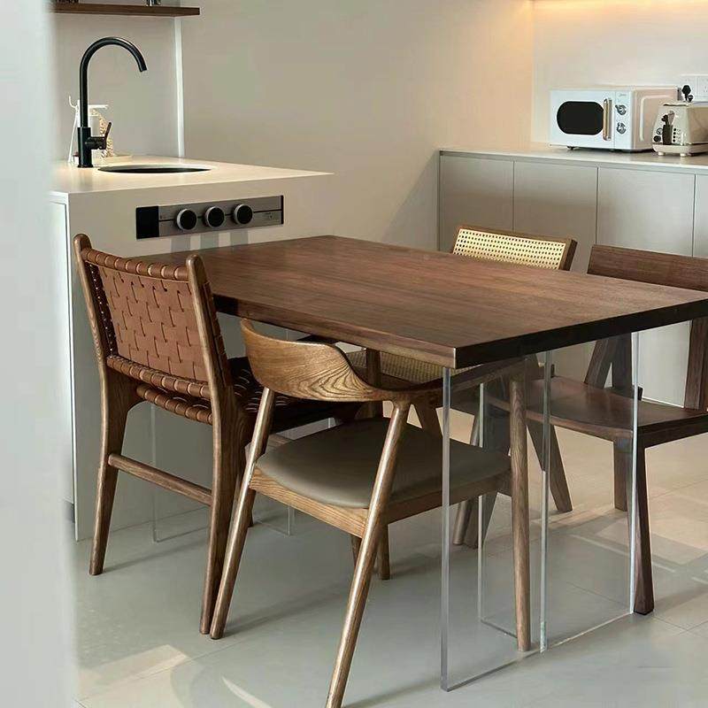 老榆木桌圆形桌板电脑升降面板台面624实木板黑桌胡木桌桃面面板