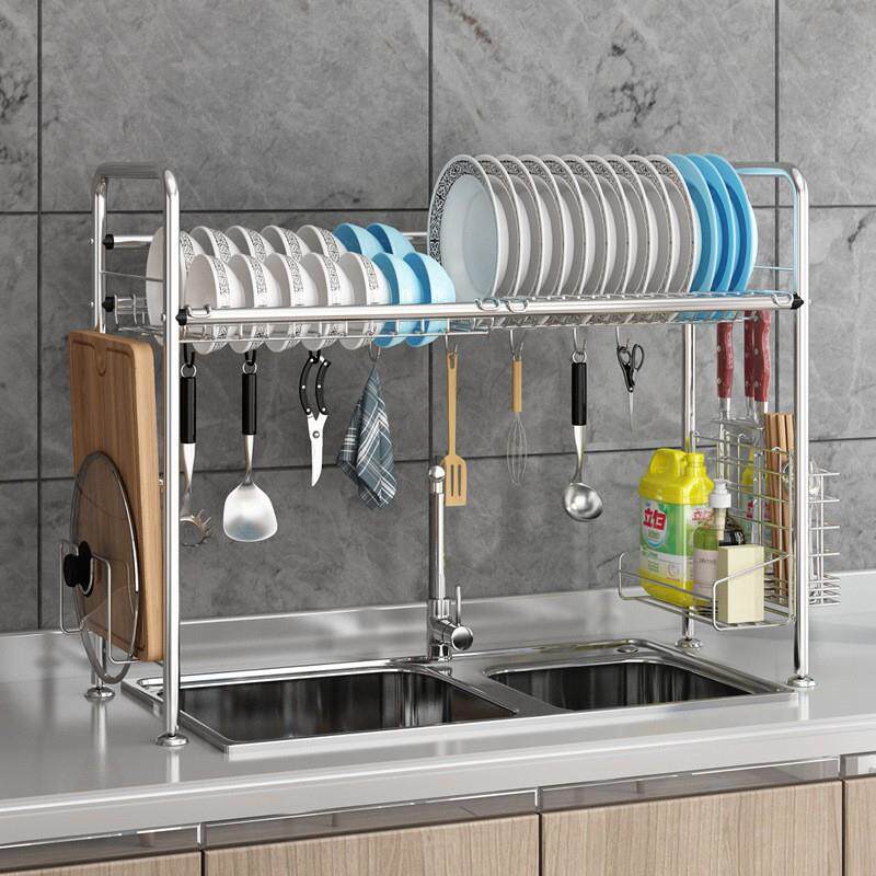不锈碟池钢水架黑色沥架水架洗碗碗筷架RCU架厨房置物2层