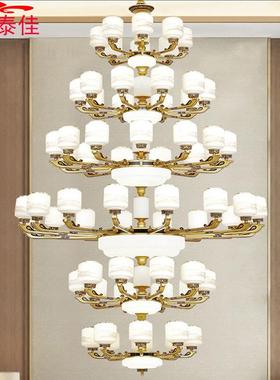 复式楼大灯新中别47047式墅厅楼中楼中客空三层楼吊梯复古大气家