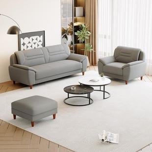 家用简约现代轻871A奢三人位直排小户布型科技布新品 客猫抓布艺沙