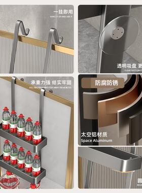 玻璃门浴巾一毛打巾浴室挂架孔淋浴房收架纳SBU卫生间免挂钩置体