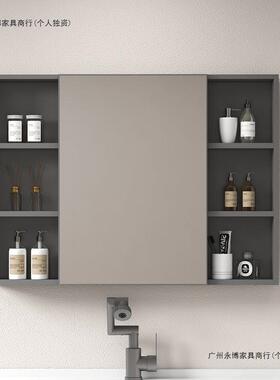 太空铝壁浴墙室镜柜约挂式镜子49308置物储物挂单独柜卫生间厕所