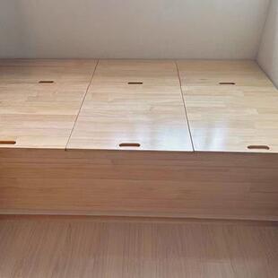 7T全XRZ实木地柜飘榻窗上开翻门储物柜柜榻米可简约坐现代家具定