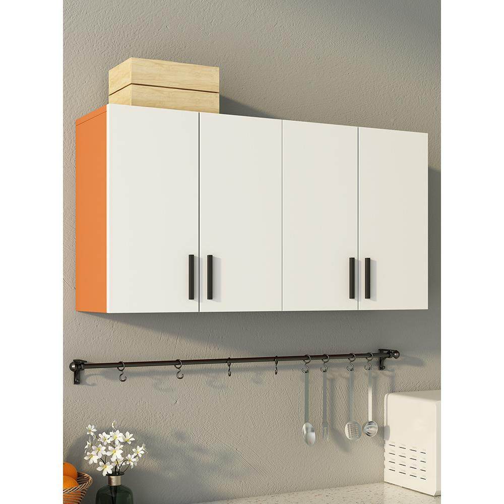 厨房实墙木吊柜挂墙式壁顶柜卫生浴室墙上储物收柜纳间置ZBE物阳