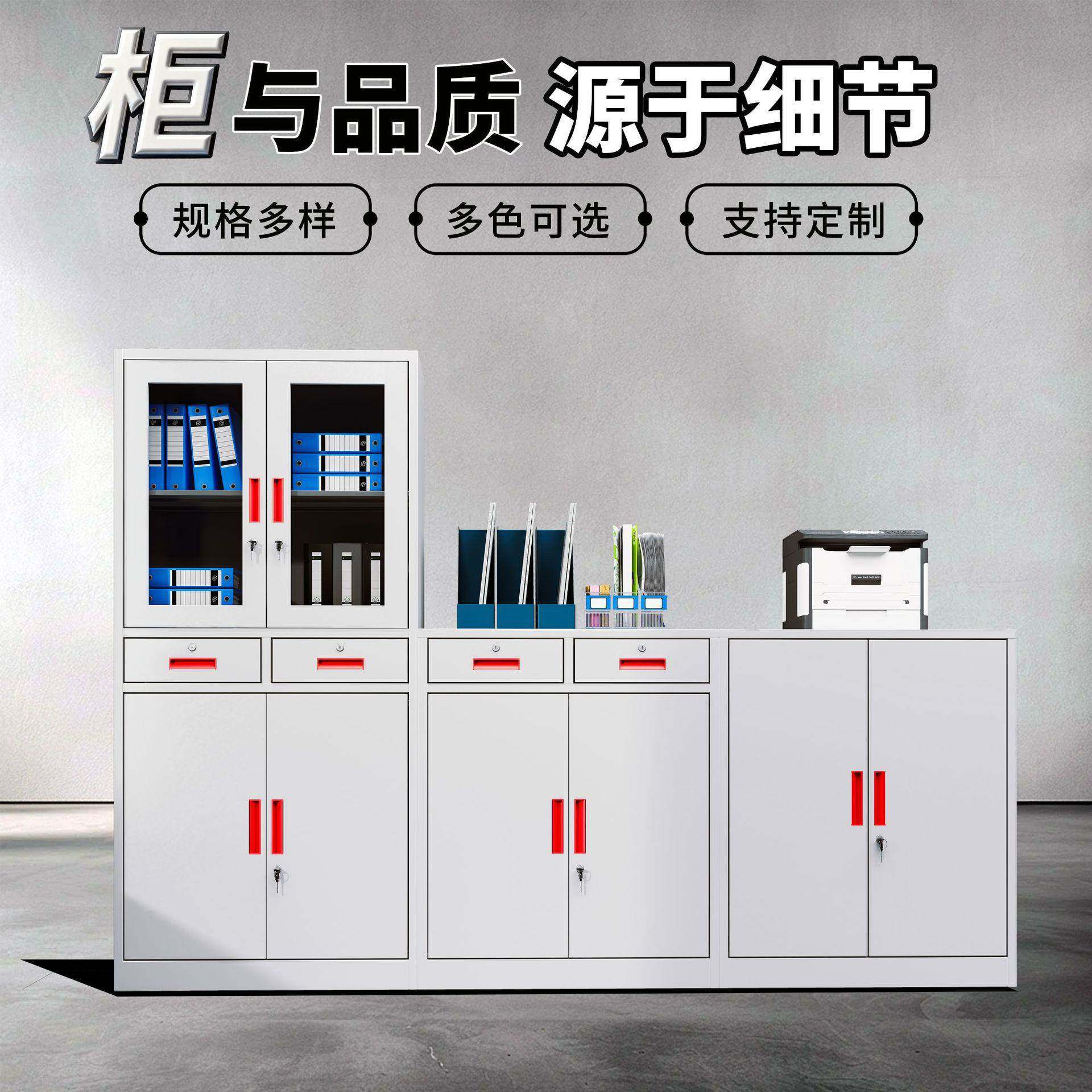 文件柜办公室铁皮资料柜财务证柜铁门更衣VIP带锁员柜工舍凭储宿