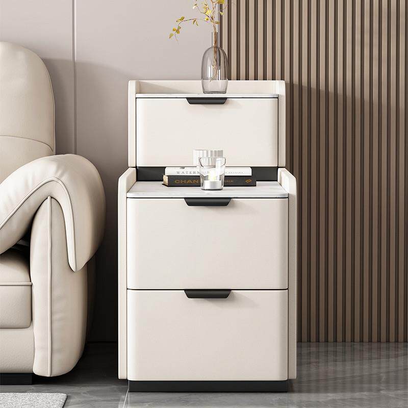 Fls奶油风落地角实厅木沙发边柜侧边柜客小型边茶几轻87089奢柜角