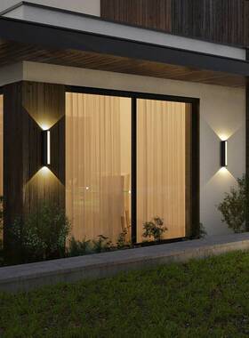 户外墻壁灯阳台灯防水别墅庭院灯led室外墙灯门口大门两侧洗墙灯