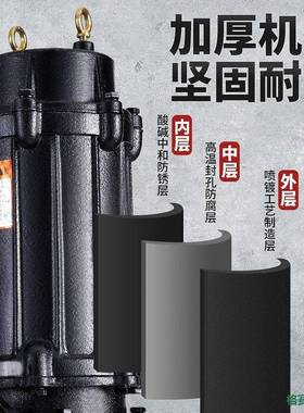 污水泵排污泵380V高扬程WQ型潜水泵泥浆泵农用灌溉排水家用抽水机