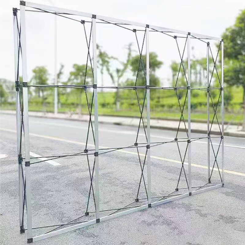 桁架折叠拉网展架便携广告背景展架签名墙拉网展架折叠桁架铁质