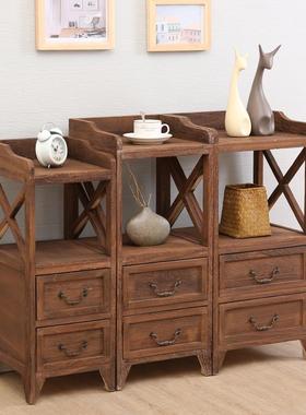 米W7床头柜木简欧窄储物柜床田边柜储实物柜25厘二抽小柜WES子园