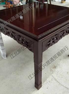 中式仿古桌家用四方椅桌实木饭VMK店桌组合八正仙方形面馆餐桌