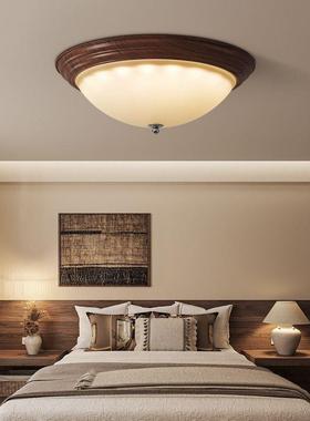 美式吸村道顶灯卧室灯复古乡圆形led卧客厅71598主房间书房阳台过