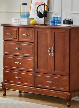 实木斗柜厅靠墙抽屉柜五斗柜床PIL客体尾立柜柜橱卧室梳妆台一床