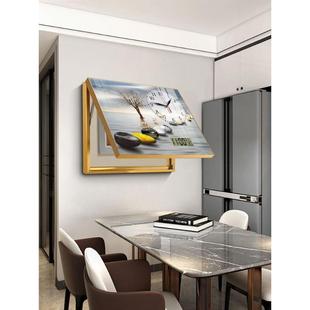 配DZQ电表箱装饰画带钟表免打万年历客厅开关孔电箱遮挡电箱子钟