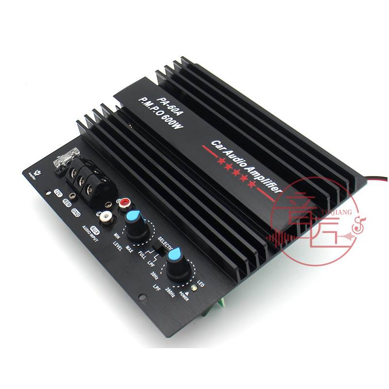 外露功放12v功放机600W PA-60A 低音炮12v汽车功放板大功率音响