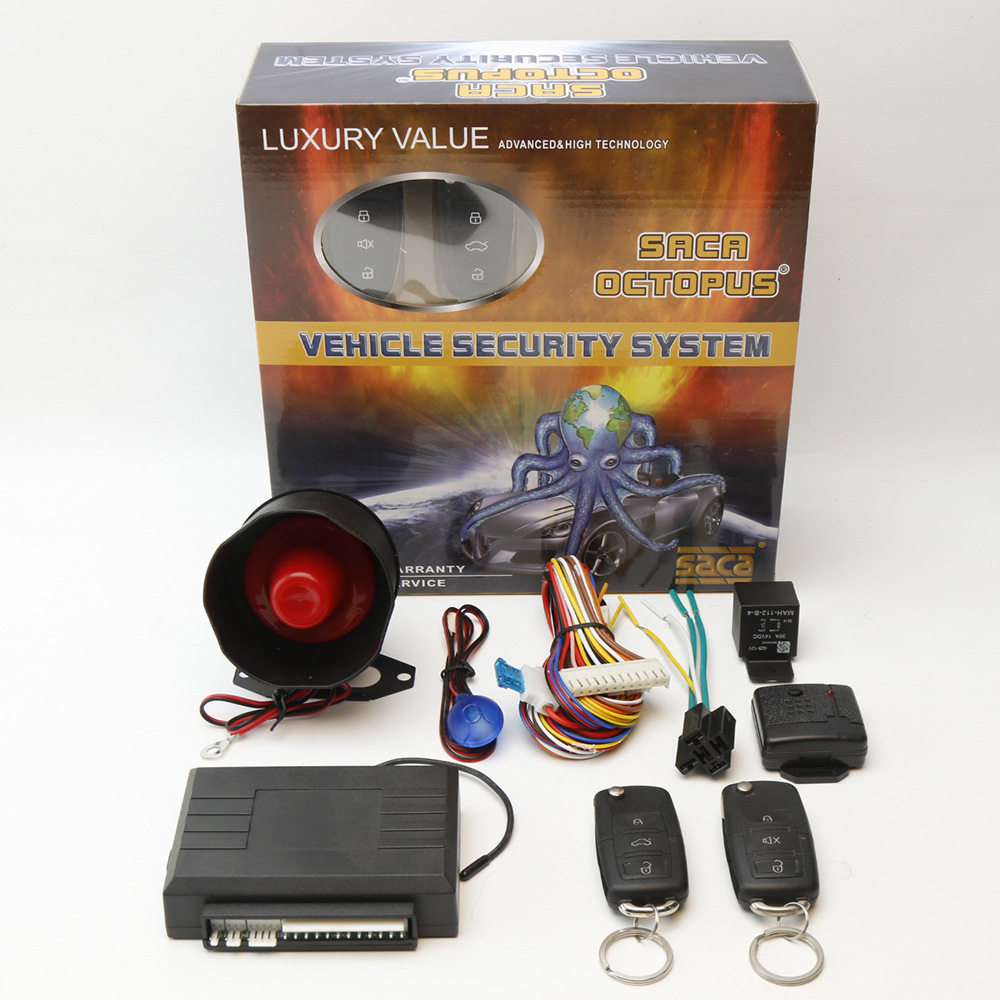 Octopus汽车防盗器Car Alarm System远程遥控防盗熄火振动报警