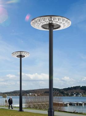 新形款太阳能路灯UFO庭灯圆飞碟路户院外小区灯花园自动WX80503感