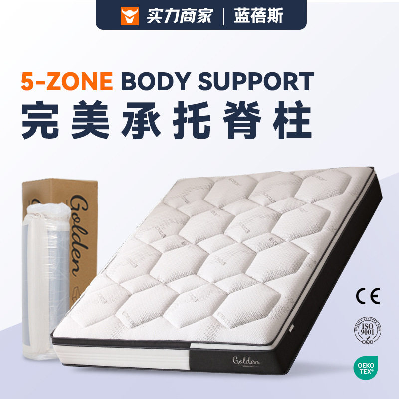 跨境酒店海绵床垫超软席梦思记忆棉mattress30cm加厚软垫卷包床垫