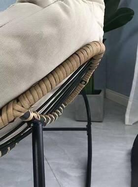 单人躺藤编阳AL102240台用窝摇鸟椅沙发休家闲坐可懒人沙发人类藤