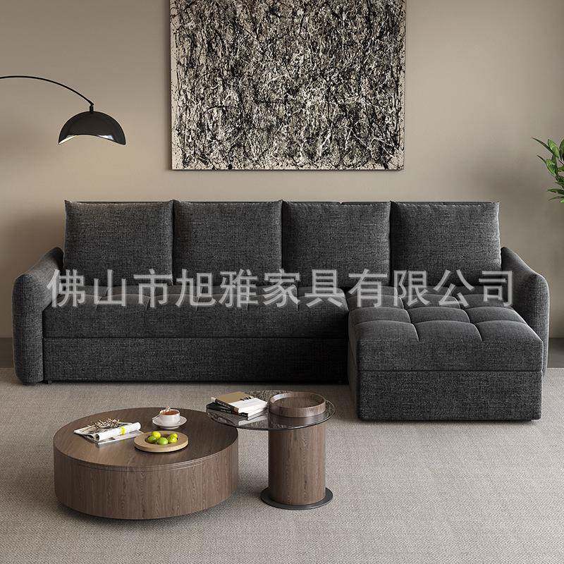 轻奢风组贵合款沙床客厅户型640-C多功能坐卧两用新款转发角妃布