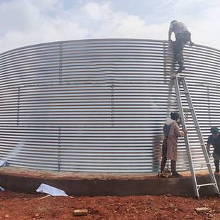 工业蓄水池棚内鱼池农业灌溉饮用水蓄水罐圆形波纹板工业蓄水池