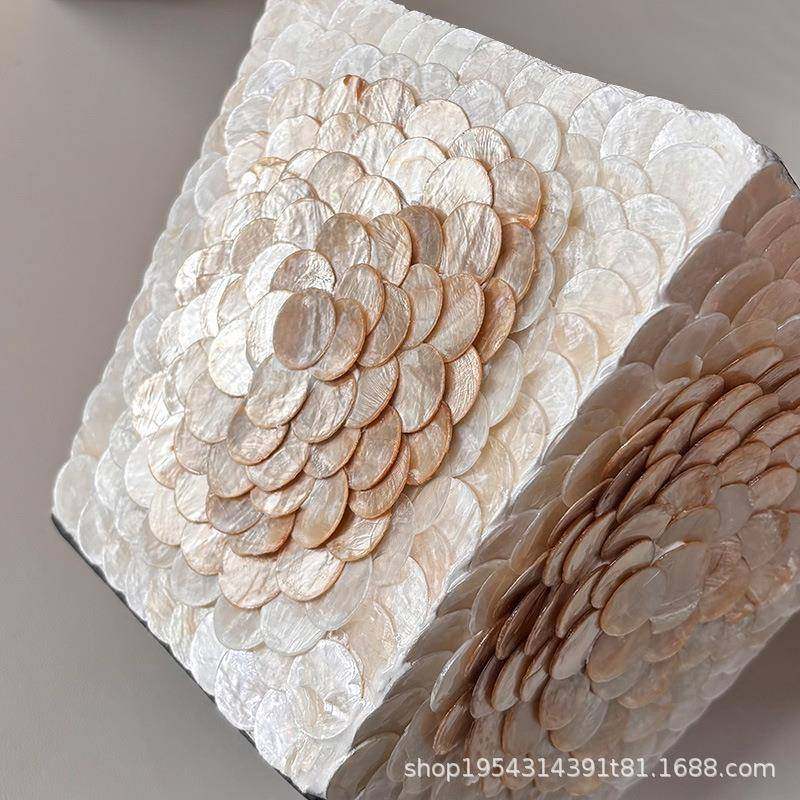 桌家用客厅小垃圾桶创意镶贝壳办公面室卧室床收头柜废纸篓22嵌纳