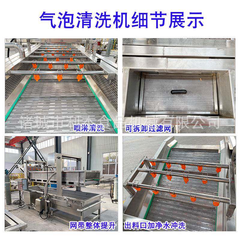 自动小虾清气洗机大枣泡清洗机设龙备全网带式豌豆清洗机VVS厂家