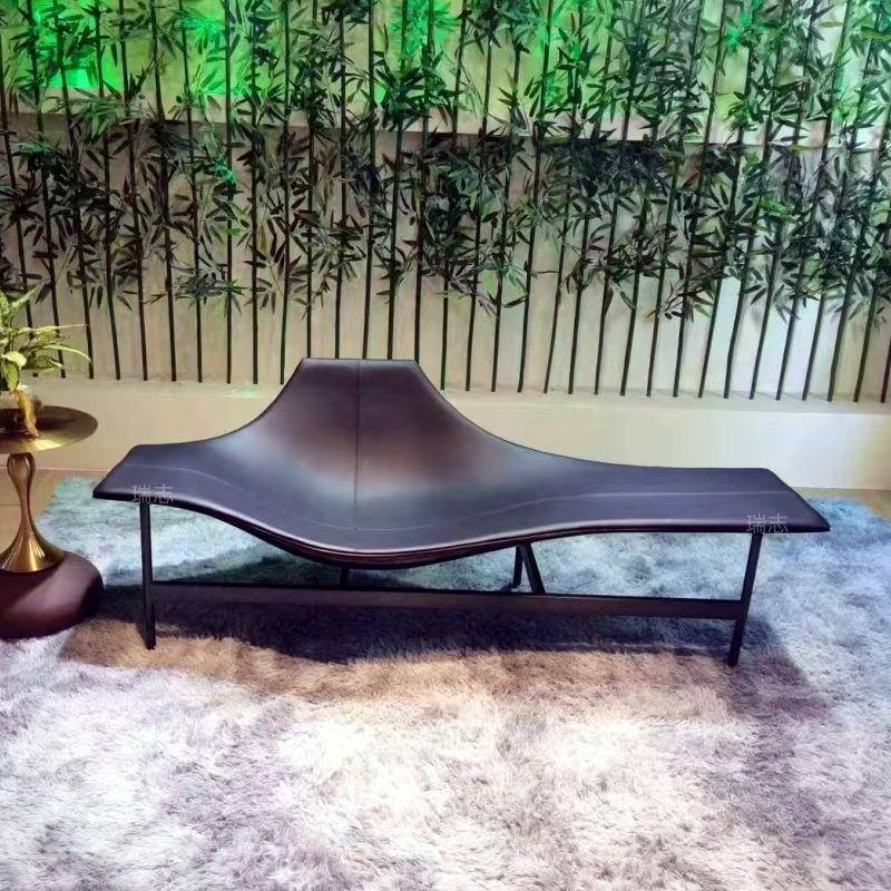 萨计德璃178钢休闲躺椅网红设师款酒店沙发椅航空玻异形椅懒人贵