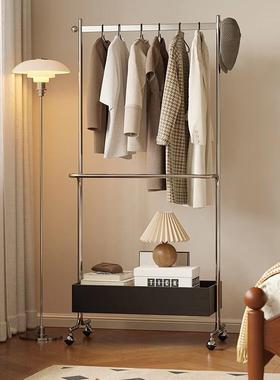 不WRE钢挂架衣帽落地锈可收纳移动家用卧室挂衣架服架装店展示衣