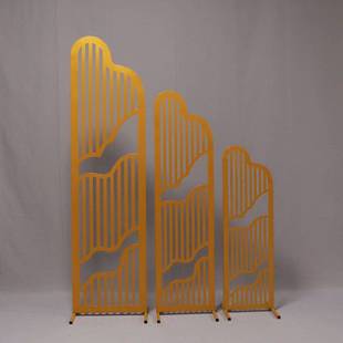 婚庆道具海誓山盟铁艺路引中式婚礼舞台背景布置屏风摆件铁艺拱门