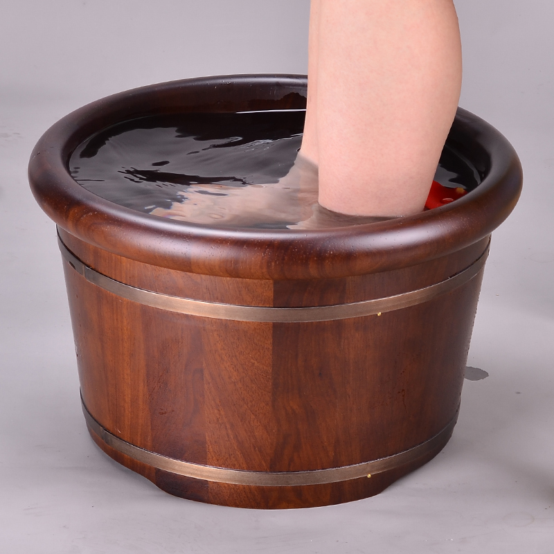 木风花梨木泡脚木桶家用洗脚足浴木盆木质过小腿高深桶足疗按摩盆