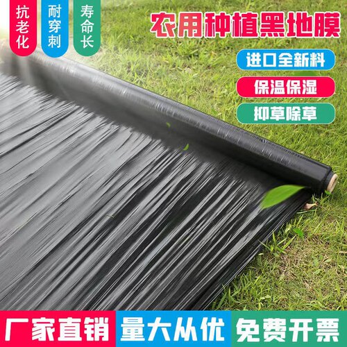 黑地膜农用黑膜白膜果园除草防草膜保温保湿蔬菜薄膜种植加厚老化