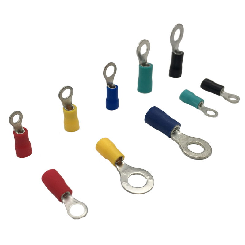 RV2-5L圆形预绝缘端子O型铜鼻子圆孔端头鼻线耳带护冷压接线