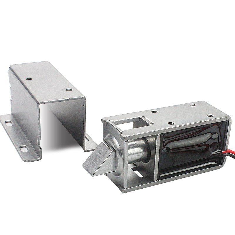 防水小型直流v电磁锁伸缩式2v插销锁电柜锁LY03室外电控锁