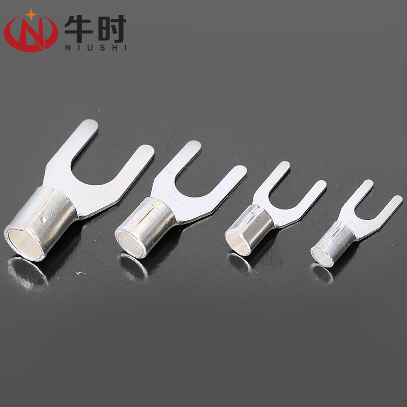 UT1-3 冷压接线端子 叉形裸端头 黄铜冷压端子 U型Y型 1000只